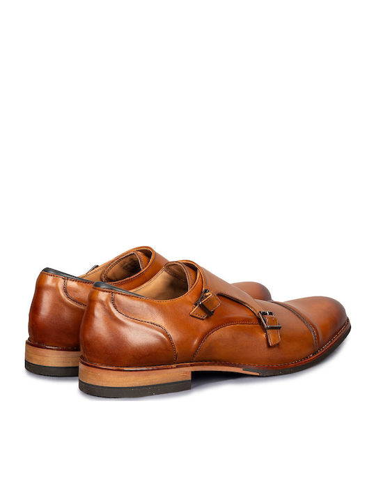 Craftarlo Leather Men's Monk Dress Shoes Tabac Brown