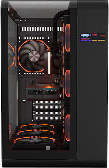 1STPLAYER RT7 Gaming Midi Tower Κουτί Υπολογιστή με Πλαϊνό Παράθυρο Μαύρο