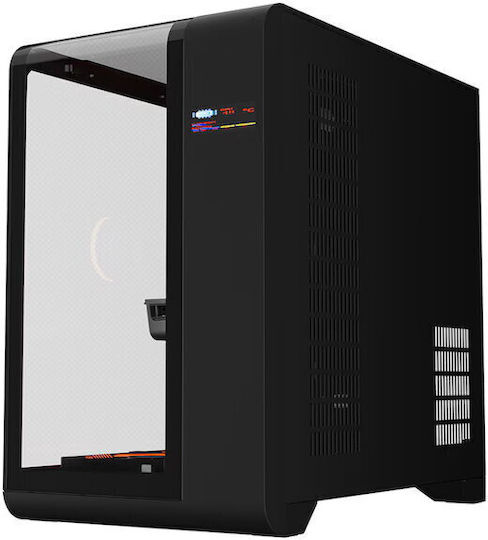 1STPLAYER RT7 Gaming Midi Tower Κουτί Υπολογιστή με Πλαϊνό Παράθυρο Μαύρο