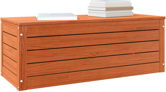 vidaXL Hölzernes Aufbewahrungsbox mit Deckel Braun 89x36.5x33cm 1Stück