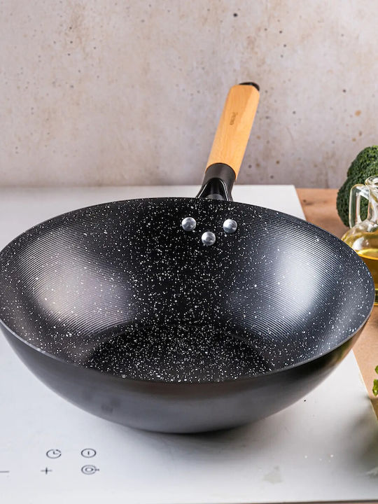 KING Hoff Wok made of Aluminum with Stone Coating 30cm