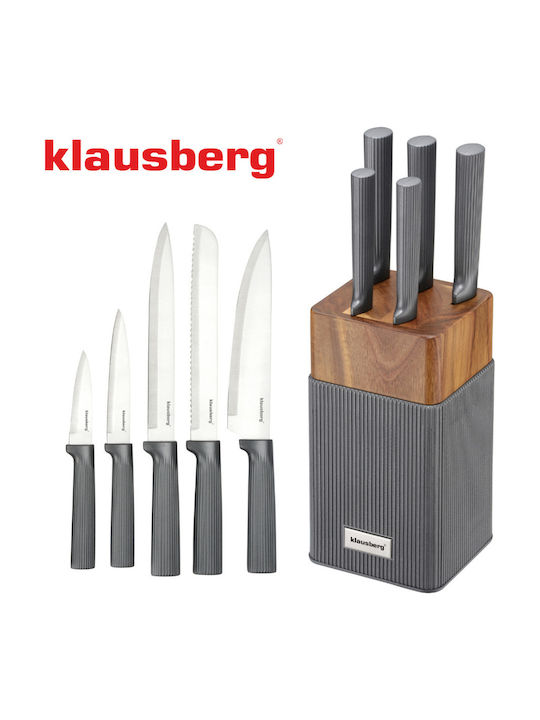 Klausberg Комплект Ножове с Основа от Неръждаема Стомана 6бр