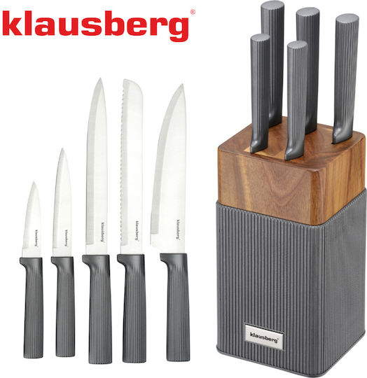 Klausberg Σετ Μαχαίρια με Βάση από Ανοξείδωτο Ατσάλι 6τμχ