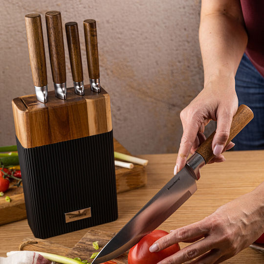 Klausberg Knife Set with Block from Stainless Steel 6pcs