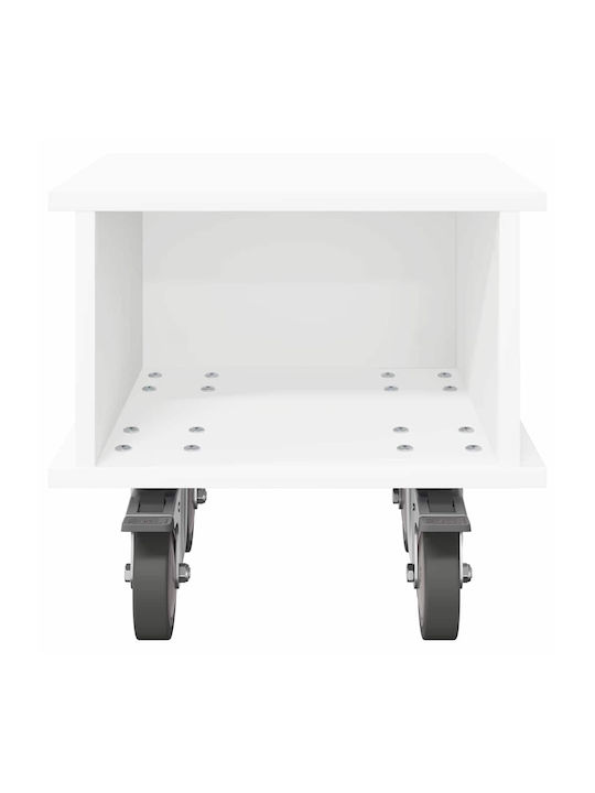 Wooden Bedside Table White 37x35x35cm