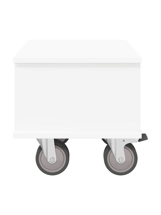 Wooden Bedside Table White 37x35x35cm