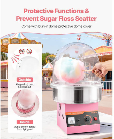 Vevor Candy Floss Maker 33.8cm Pink