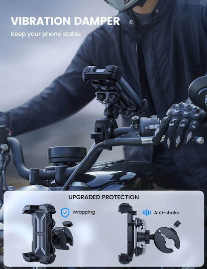 Lamicall Mount Phone Motorcycle with Adjustable Arm 4.7-6.8" for Steering Wheel