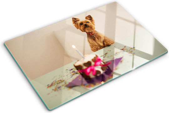 Schneidebrett Aus Hochwertigem Gehärtetem Glas Für Hund Kuchen 80x52 Cm