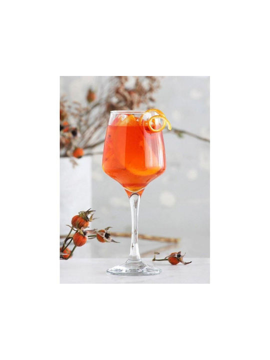 Gurallar Set of Glasses for White and Red Wine made of Glass 400ml 6pcs