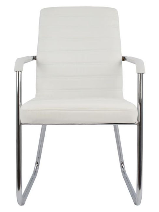 Πολυθρόνα Επισκέπτη Daley σε Λευκό Χρώμα 55.5x67.5x94cm