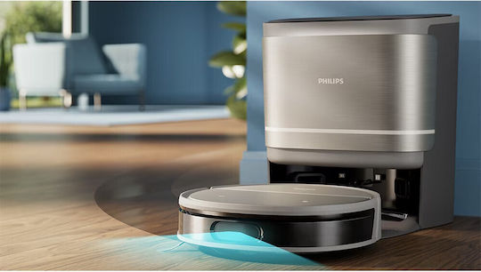 Philips HomeRun 9000 Series Прахосмукачка Робот с Лазерно Картографиране и Всмукателна Мощност 8000Pa Сребрист