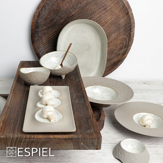 Espiel Spirit Plate Soup Ceramic Beige with Diameter 27cm 2pcs