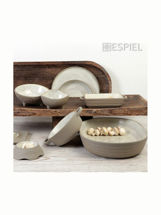 Espiel Spirit Πιάτο Βαθύ Κεραμικό Μπεζ με Διάμετρο 27cm 2τμχ