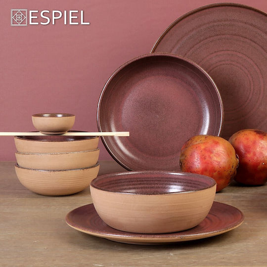 Calabria Plate Soup Pink with Diameter 26cm 3pcs