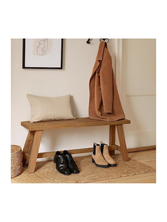 Tribeca Dining Room Bench with Wooden Surface teak wood 120x20x50cm
