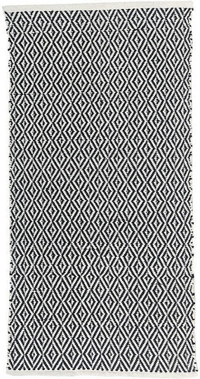 Melinen Polly Rug Rectangular Summer Cotton Black