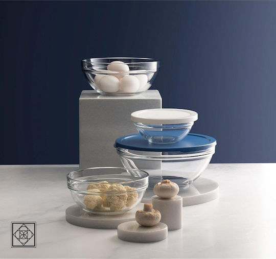 Pasabahce Chef Servierschüssel Rund Glas Transparent mit Durchmesser 10.5cm
