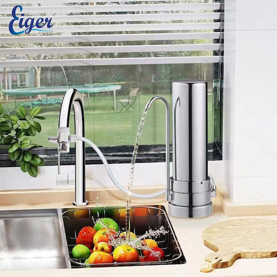 Eiger Water Filtration System Single Countertop with Faucet WF-SST-1