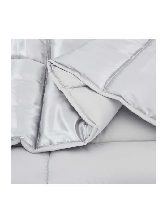vidaXL Double Blanket 200x155cm Silver
