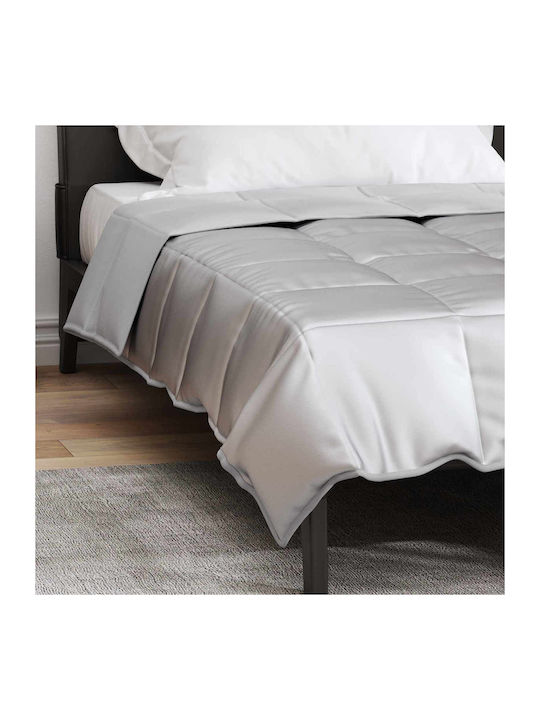 vidaXL Double Blanket 200x155cm Silver