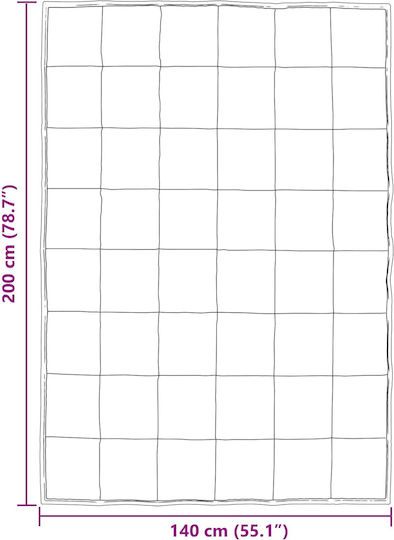 vidaXL Doppelbettdecke 200x140cm Gold