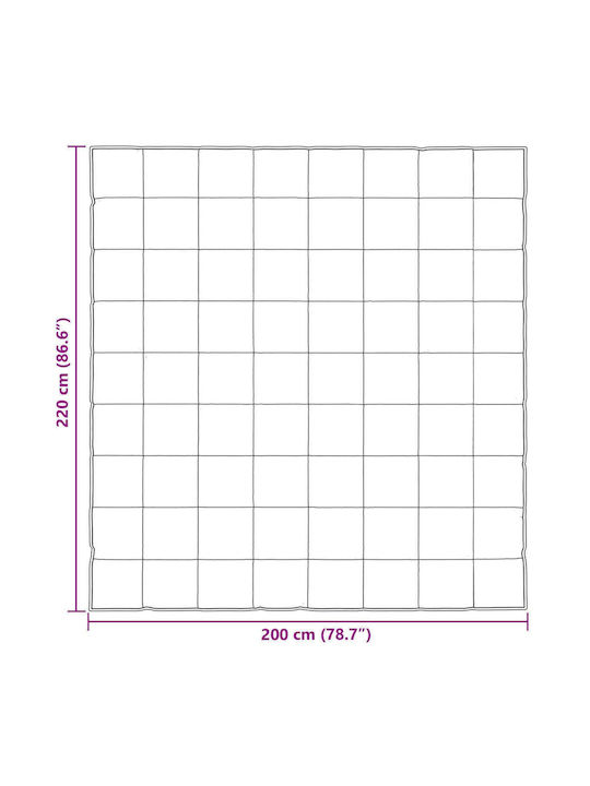 vidaXL Super King Blanket 220x200cm Gold