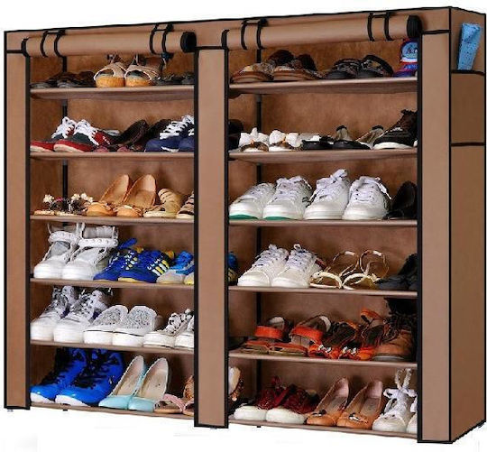 Υφασμάτινη με 12 Ράφια Καφέ 118x30x120cm T2712 Υφασμάτινη με 12 Ράφια Καφέ 118x30x120cm T2712