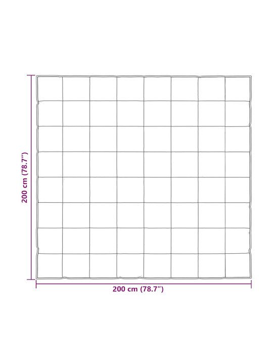 vidaXL Pătură Dublă 200x200cm Aurie