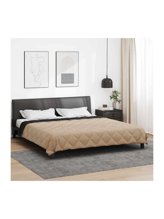 vidaXL Κουβέρτα Διπλή 200x200εκ. Μαύρη
