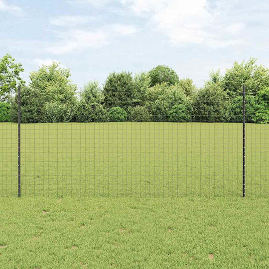 vidaXL Придържащ клипс за Ограда на Градина от Стомана 120x100бр 44бр Gray