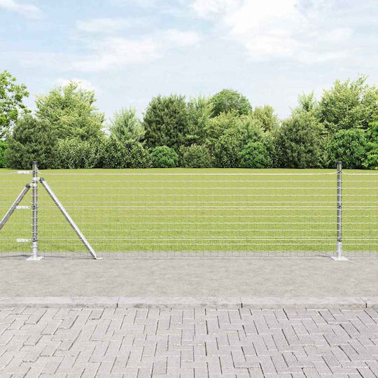 vidaXL Draht für Gartenzaun aus Stahl 3.2x3.2x50cm 26Stück Silver