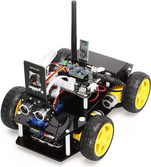 Tscinbuny Ferngesteuertes Roboter 4WD Schwarz mit Kamera