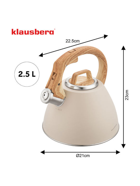 Klausberg Βραστήρας Ανοξείδωτος Μπεζ 2500ml