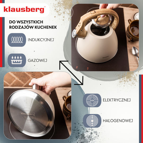 Klausberg Кана Неръждаем Бежов 2500мл