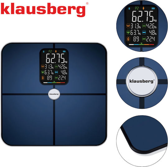 Klausberg Smart Cantar cu Bluetooth in culoare Albastru marin KB-7940
