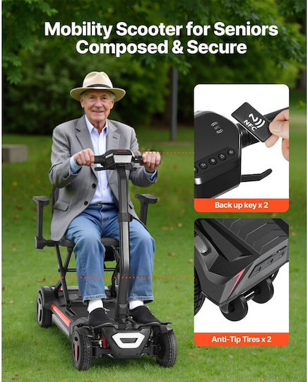 Vevor Scaun Cu Rotile Scooter Pliabil YTZDZXCZDZD4KTMQ0001V2