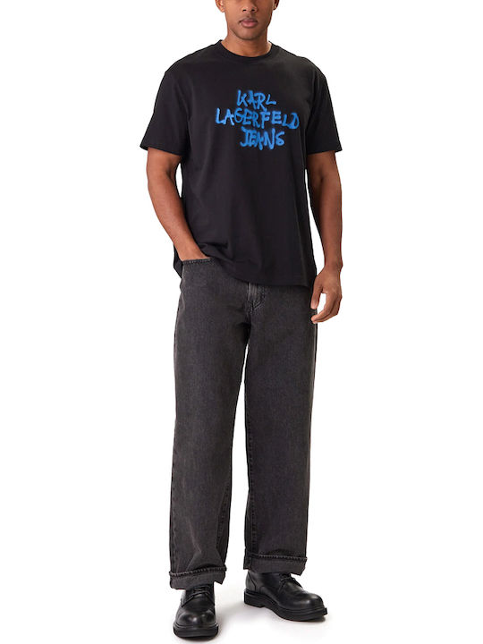 T-shirt Black-blue