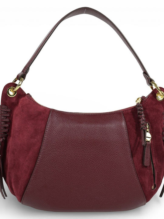 Leather Women's Bag Shoulder Burgundy