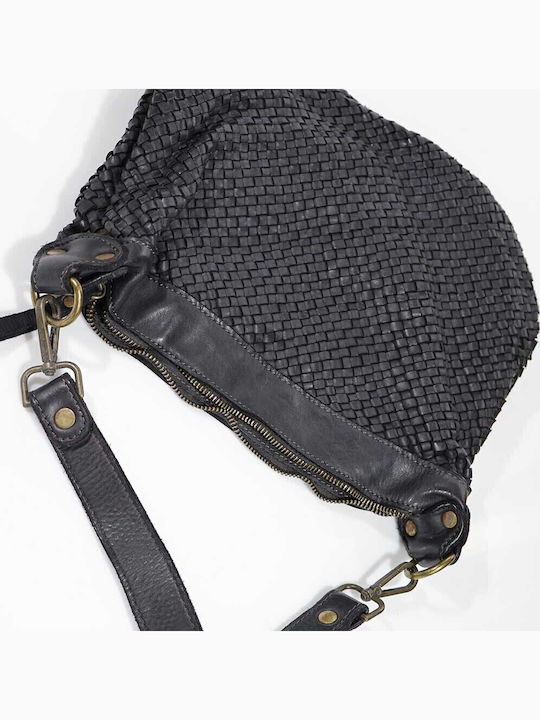 Damentasche Aus Leder Schulter Crossbody Schwarz