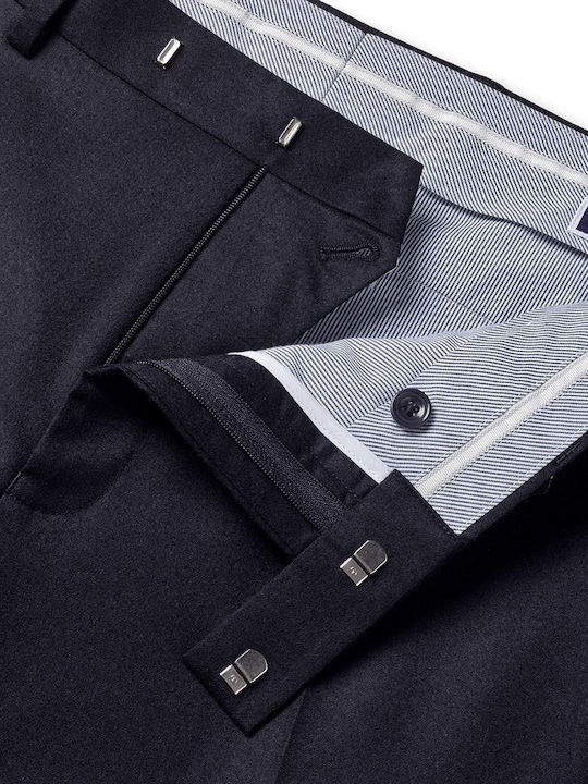 Trousers in Straight Line Dark Blue