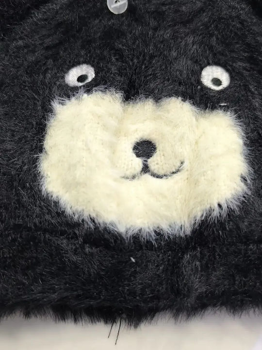 Kinder Mütze Pelz Schwarz