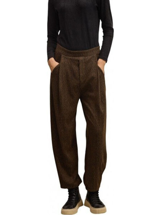Damen Marron Set mit Hose mit Gummizug in Lockerer Passform