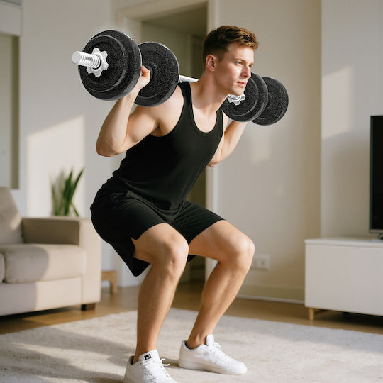 Sportnow Αλτήρες Σετ με Μπάρα Συνολικού Βάρους 20kg