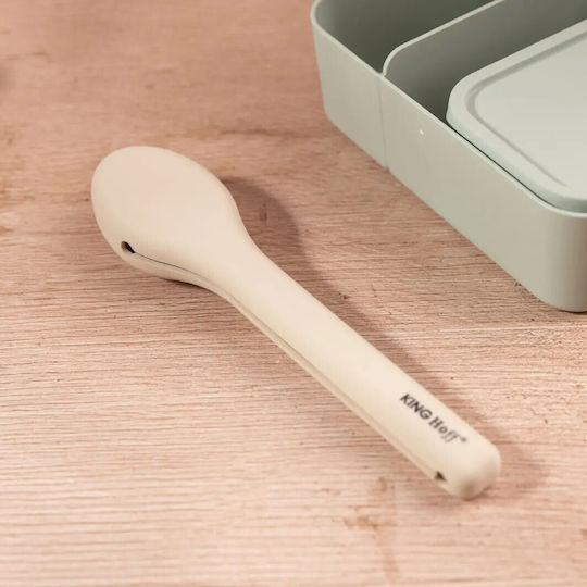 Set 3 Cutlery Kinghoff Kh 1954 Silicone Storage Case Stainless Steel Silver