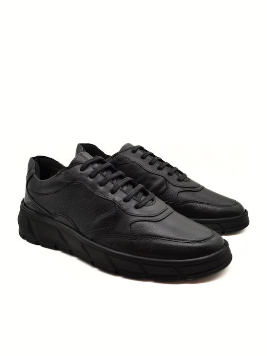 Herren Freizeitschuhe aus Leder Schwarz