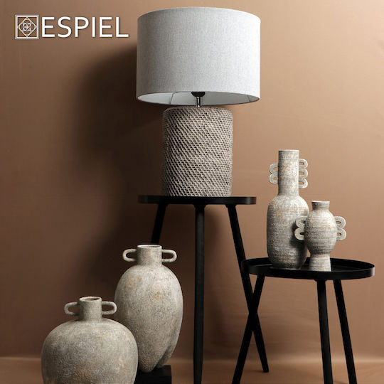 Espiel Διακοσμητικό Βάζο Κεραμικό Γκρι Φ15.5xΥ21cm