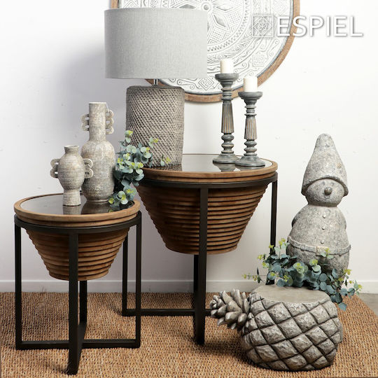 Espiel Διακοσμητικό Βάζο Κεραμικό Γκρι Φ15.5xΥ21cm