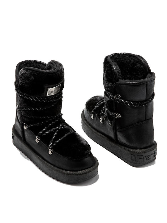 Nordic Trk Women's Ankle Boots with Fur Black
