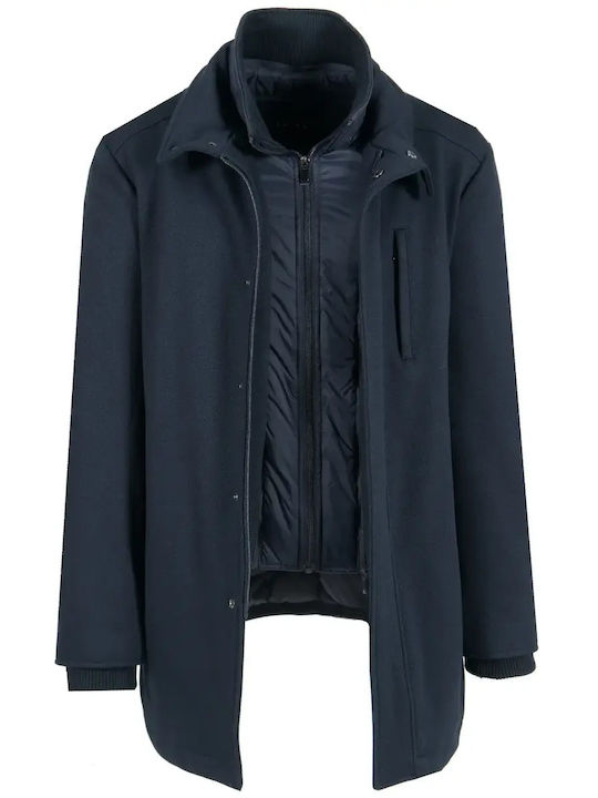 Men's Half Coat Navy Blue